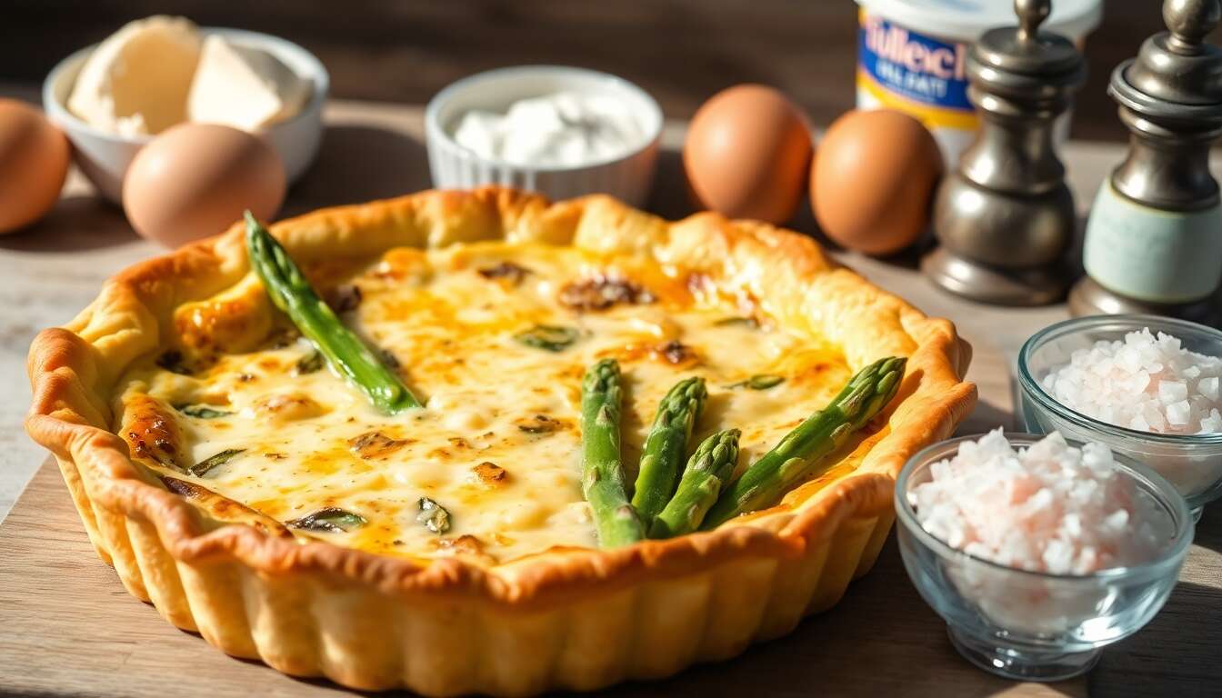 Quiche aux asperges : la recette facile et savoureuse