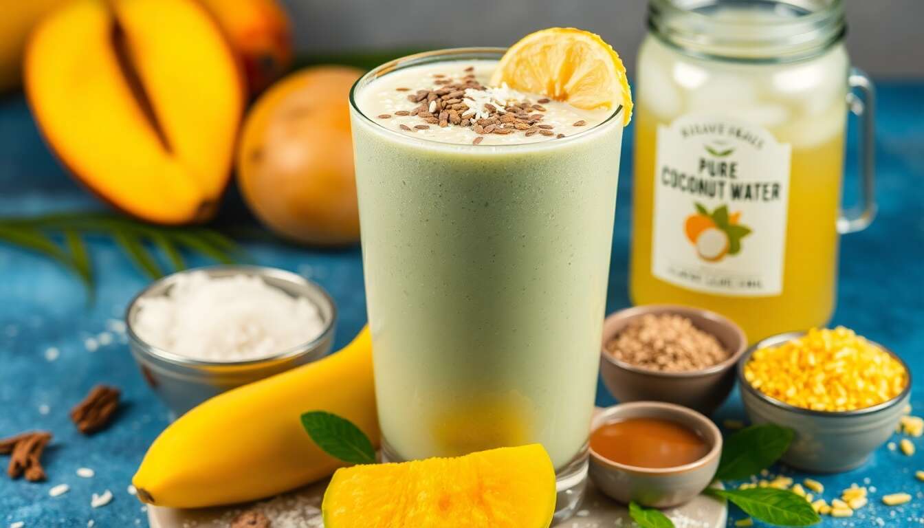 Smoothie à l'eau de coco : recette énergisante et rafraîchissante