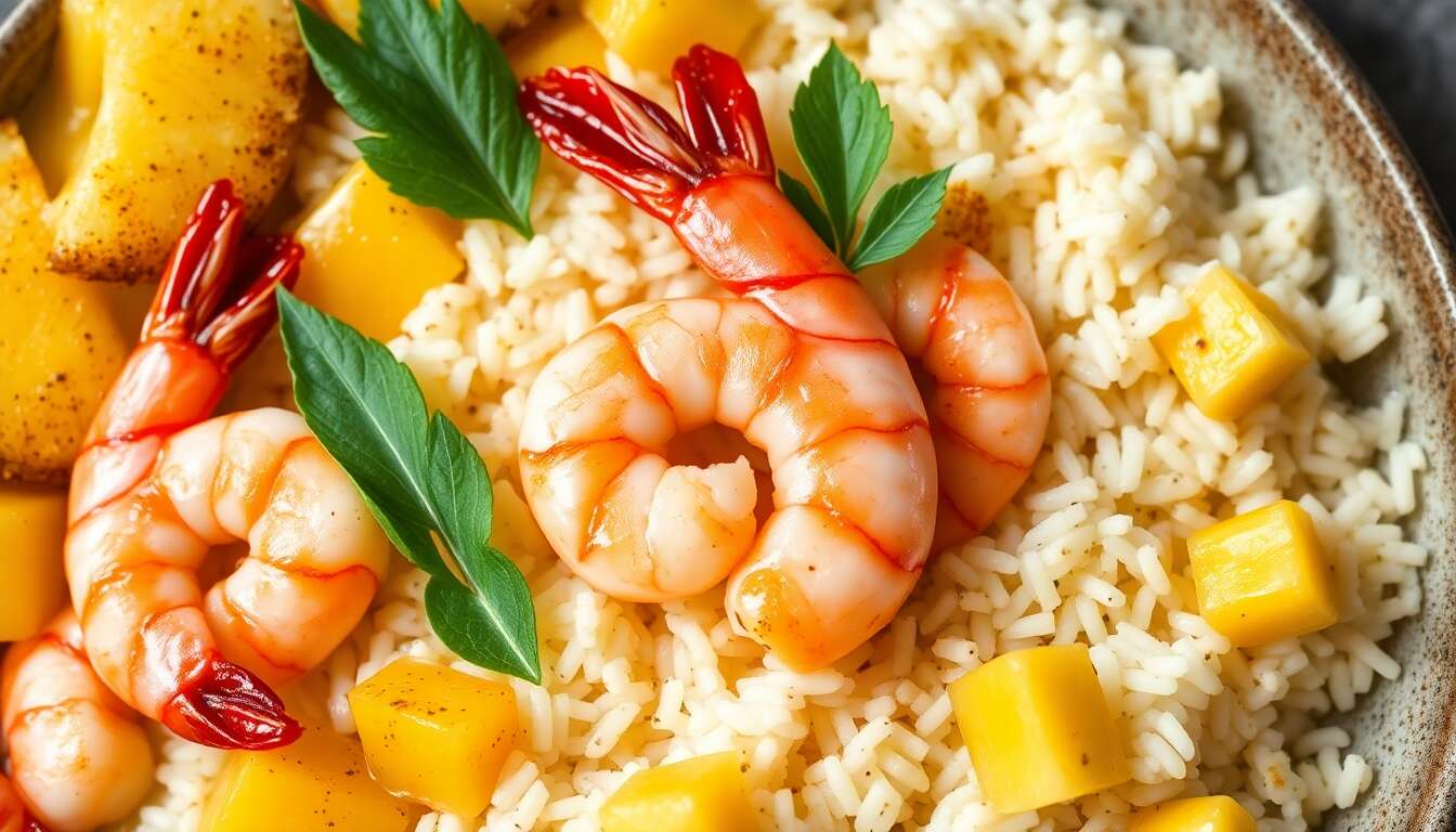 Recette exquise de gambas à l'ananas et coco