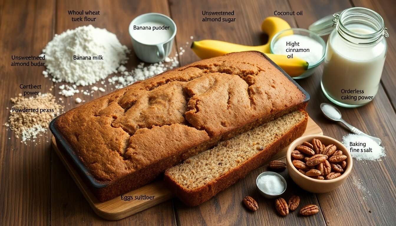 Recette disponible : banana Bread moelleux et sain