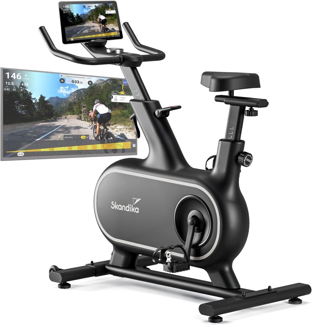 Test : vélo d'appartement connecté Skandika Cykling P12-H
