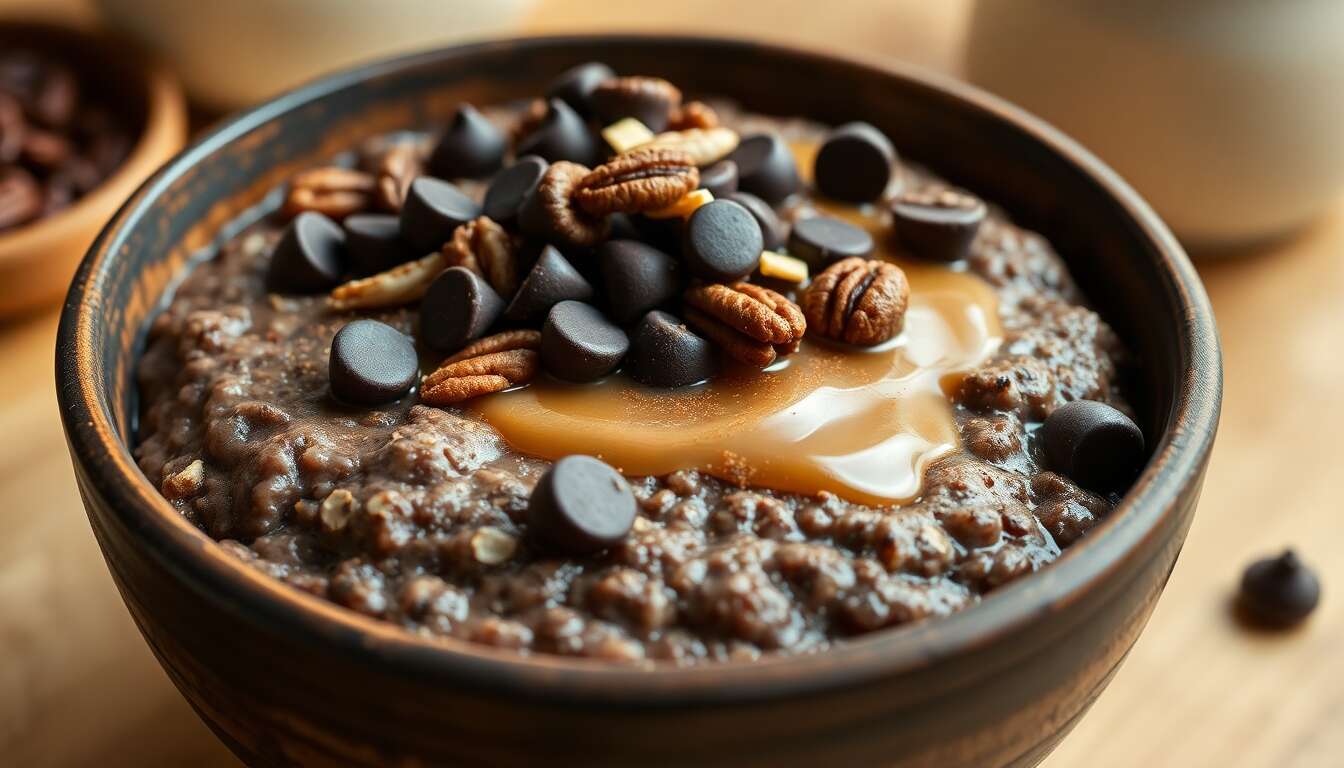 Recette de porridge façon brownie : le petit-déjeuner gourmand et sain