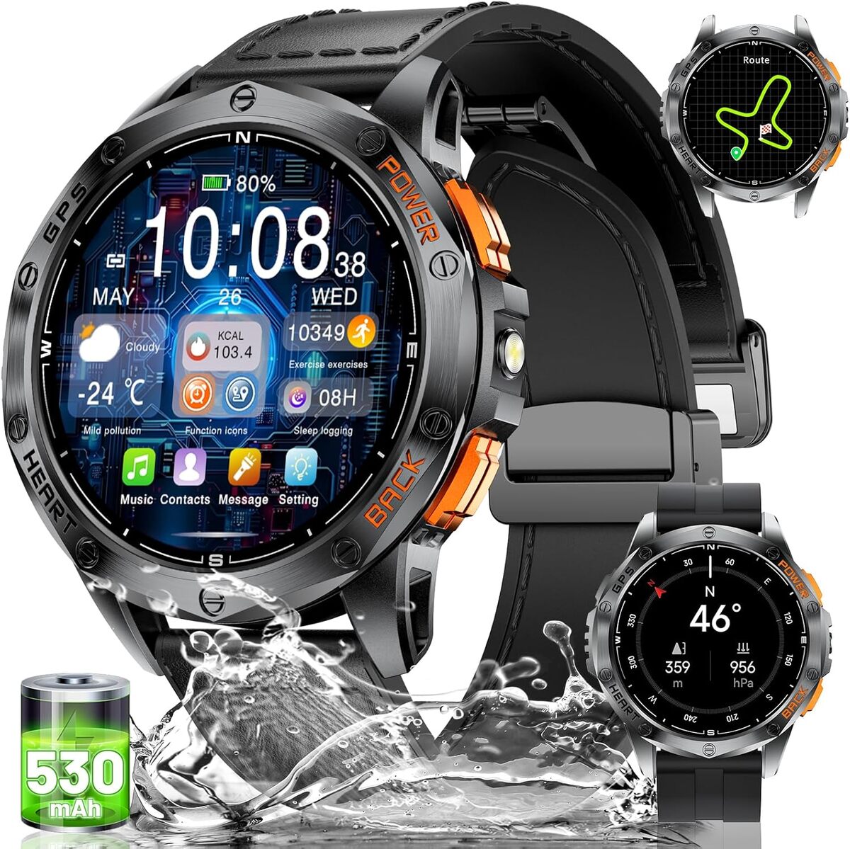 Test de la montre intelligente GPS AMOLED homme : performance et polyvalence