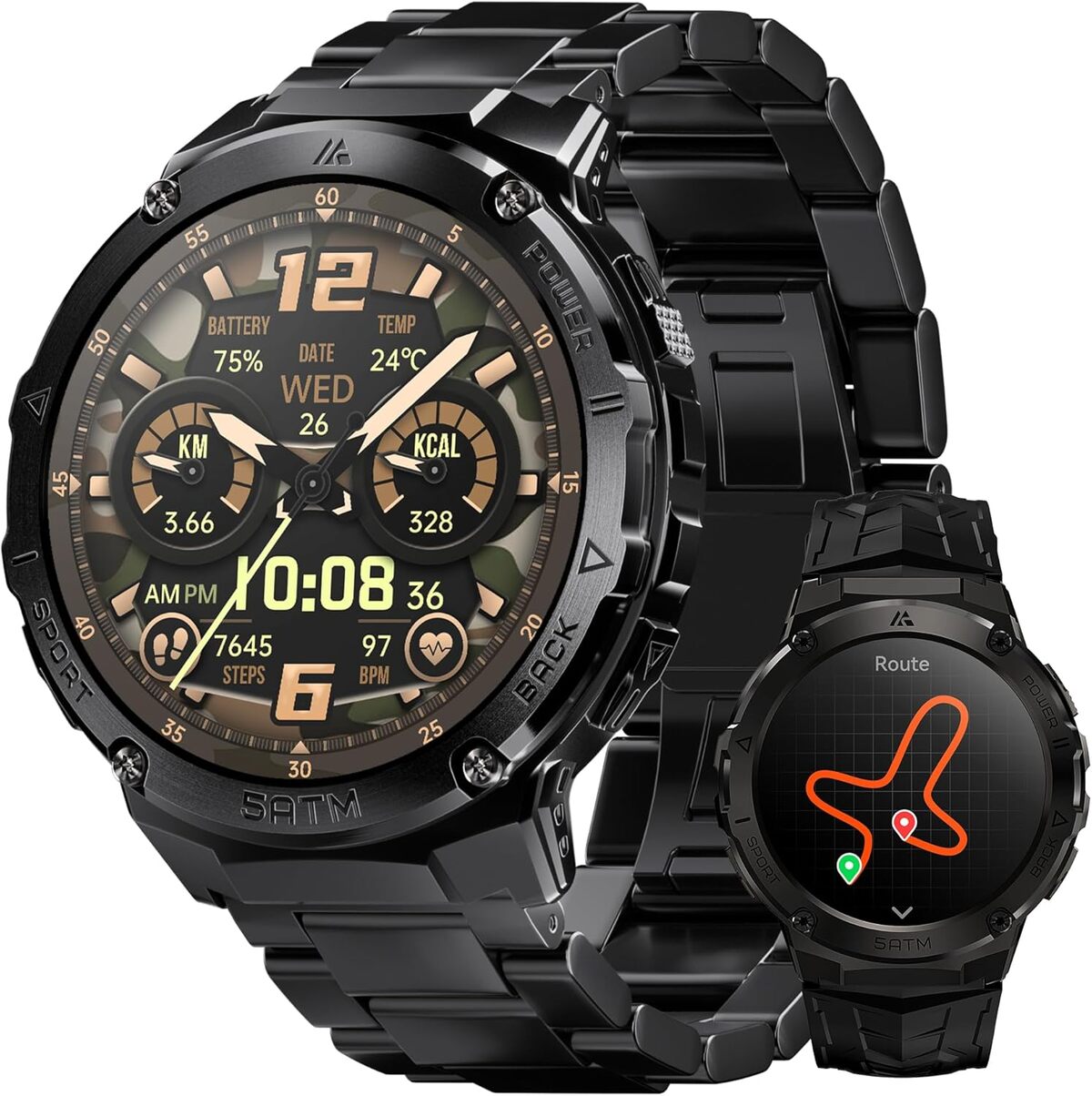 Test : montre connectée HIDAMEL pour homme, batterie 480mAh et étanchéité 50m