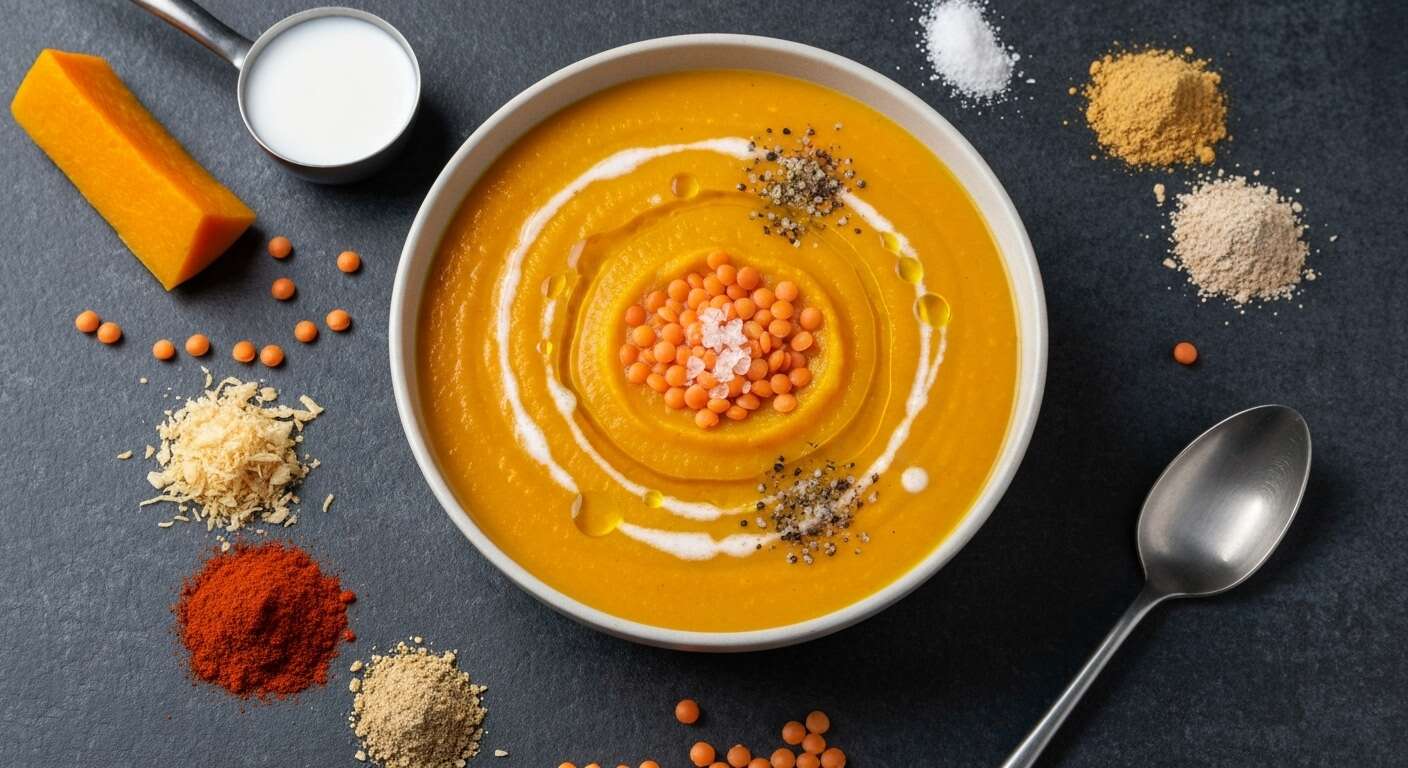 Recette de saison : soupe potimarron et lentilles