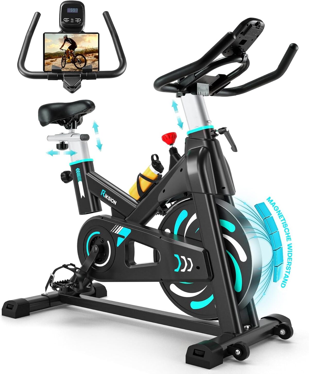 Test du vélo d'appartement Riksion : résistance magnétique et cadre robuste