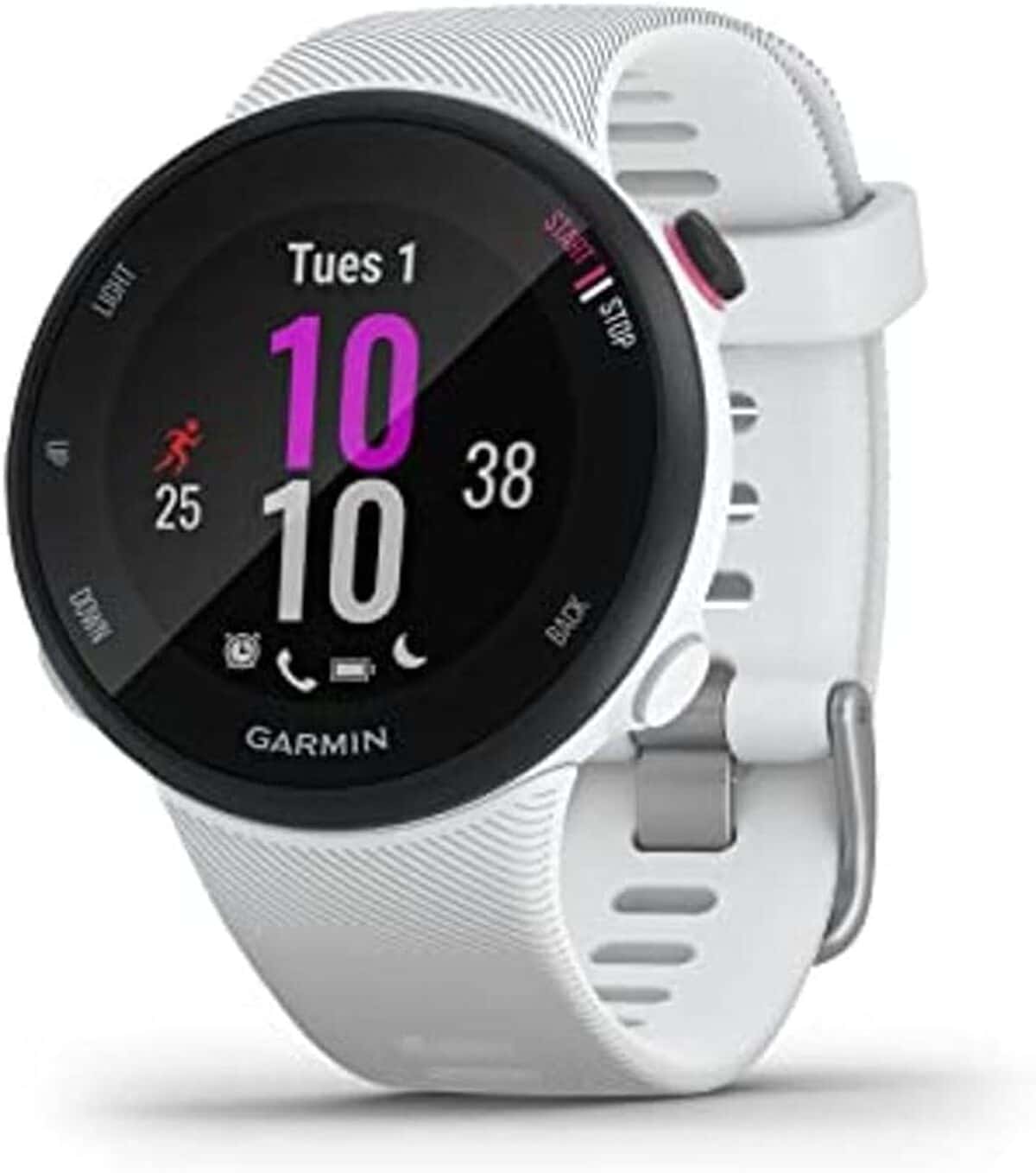 Test Garmin Forerunner 45 : montre de course à pied compacte blanche
