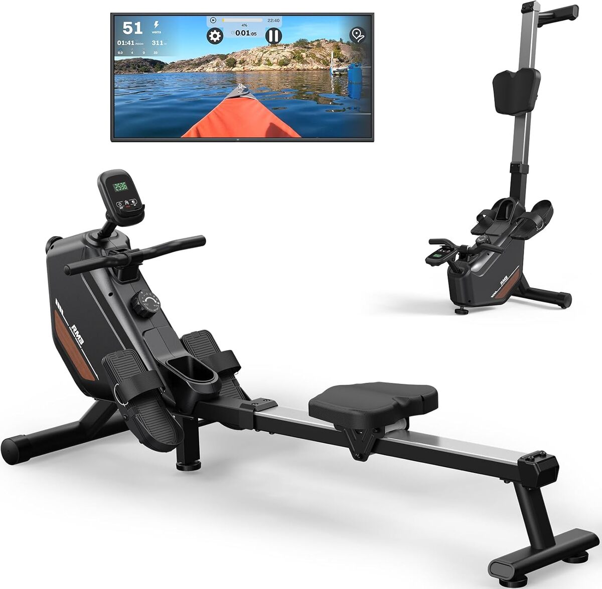 Test du rameur MettleMatic magnétique 16 niveaux (noir profond)