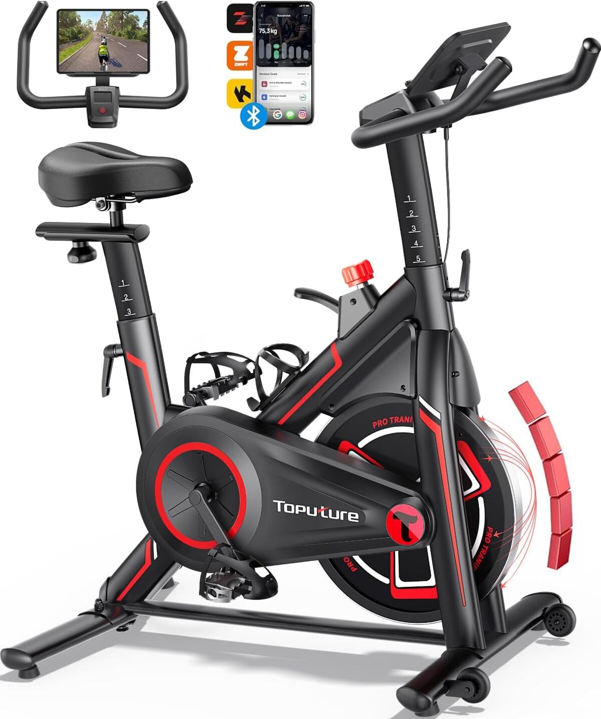 Test du vélo d'appartement connecté Toputure