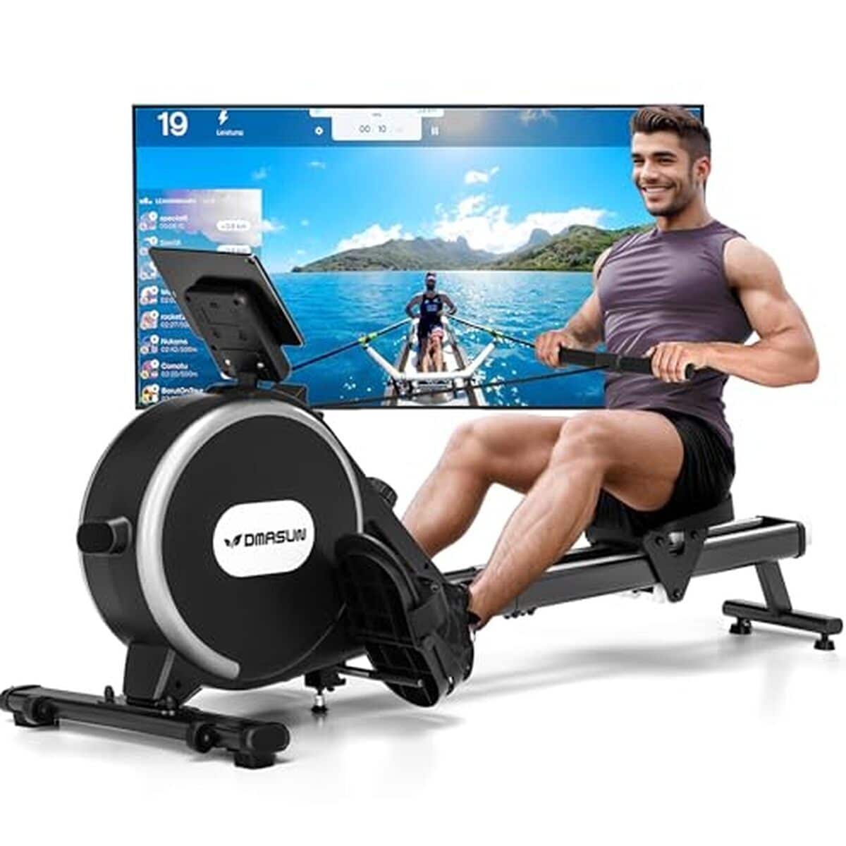 Test du rameur DMASUN magnétique : 16 niveaux de résistance
