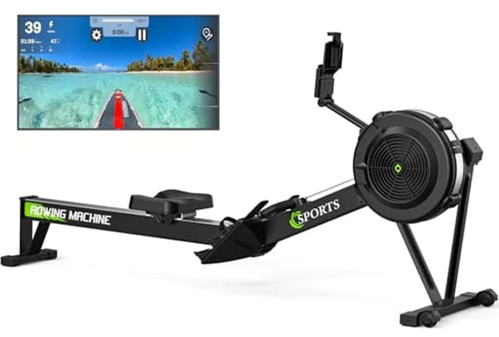 Test du rameur professionnel pliable avec écran Bluetooth : 10 niveaux de résistance