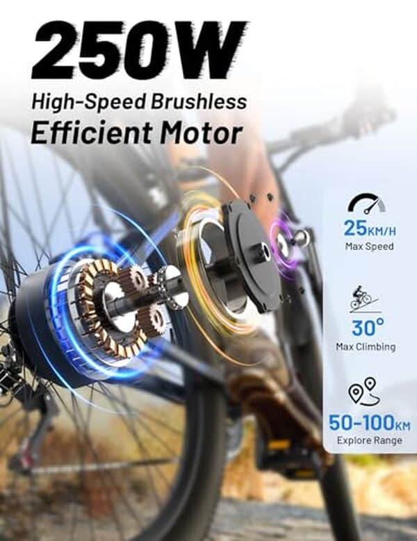 Découvrez le vélo électrique Duotts C29, un modèle innovant avec moteur 250W et batterie amovible pour une expérience de conduite unique et performante.