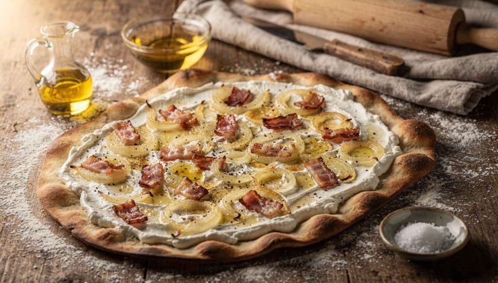 Flammekueche Alsacienne : recette Authentique de Flamiche à Déguster