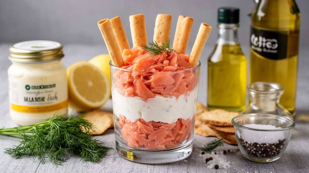 Recette de verrine au saumon et faisselle