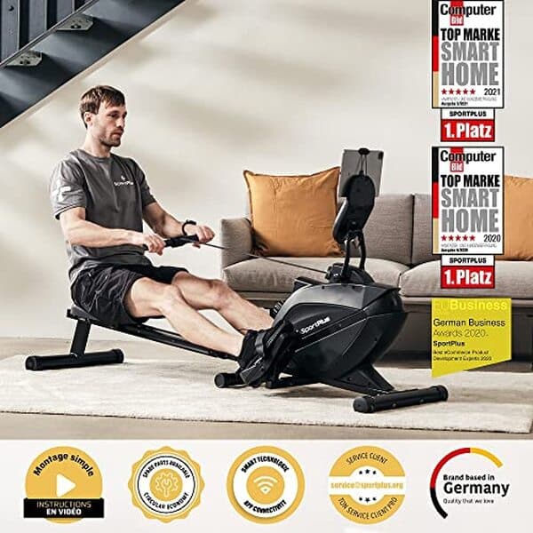 Découvrez notre avis détaillé sur le rameur pliable SportPlus édition 2024 : un équipement de fitness avec résistance magnétique à 8 niveaux, parfait pour vos entraînements à domicile.