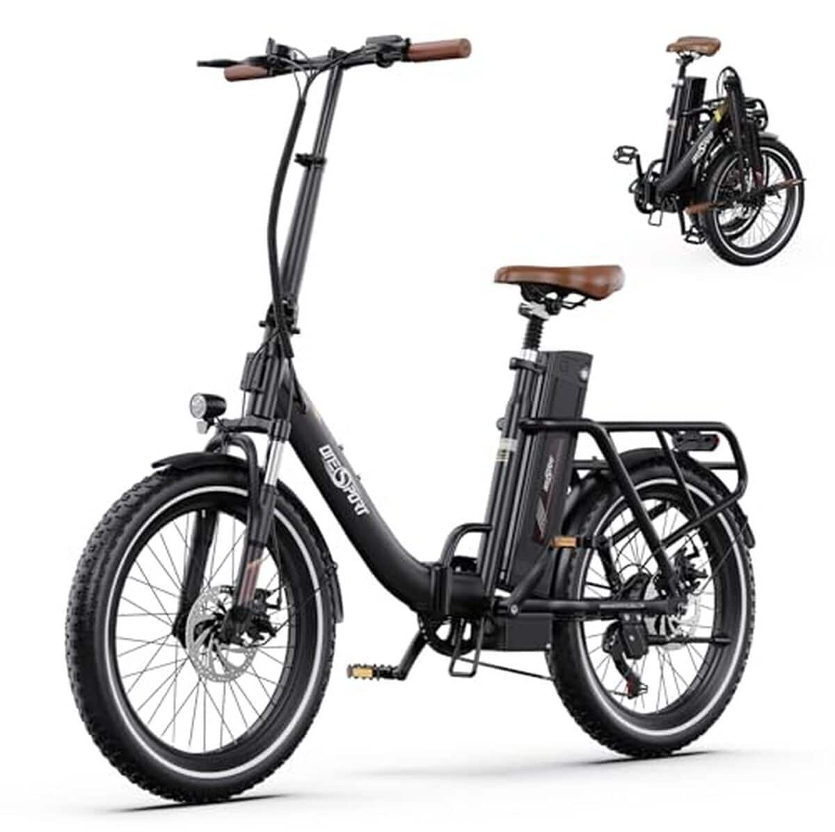 Test du vélo électrique pliable onesport ot16-2 avec moteur 250w