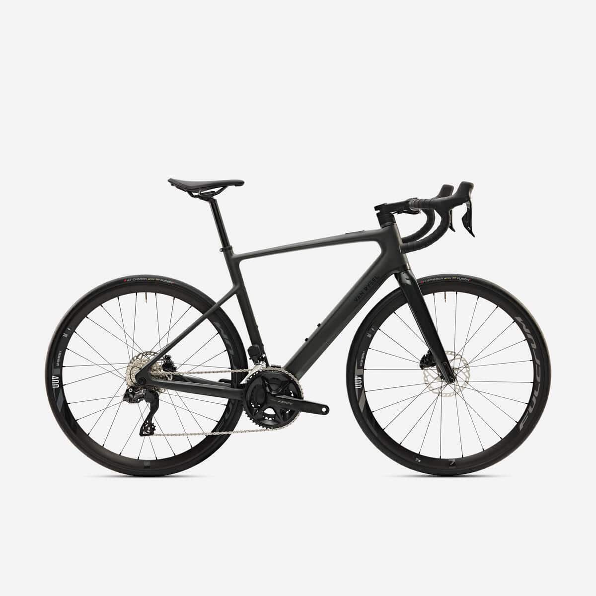 Test du vélo de route électrique Decathlon Shimano 105 Di2 2x12v vert