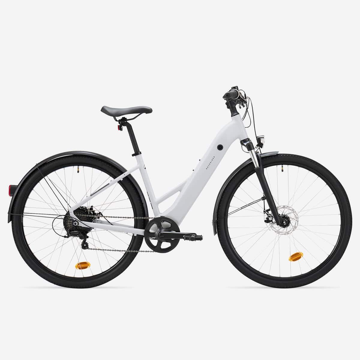 Test du vélo électrique Decathlon e-actv 100 cadre bas gris perle